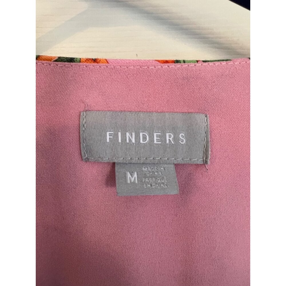 Finders Keepers Aranciata Orange Print Wrap Dress Mini Ruffle Puff Short Sleeve - Picture 3 of 10